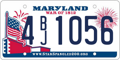 MD license plate 4BJ1056