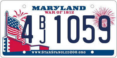 MD license plate 4BJ1059