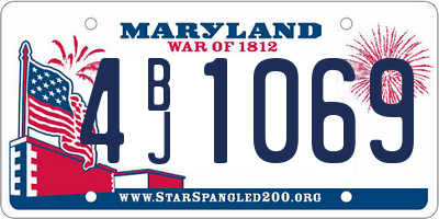 MD license plate 4BJ1069
