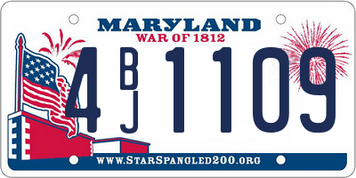 MD license plate 4BJ1109