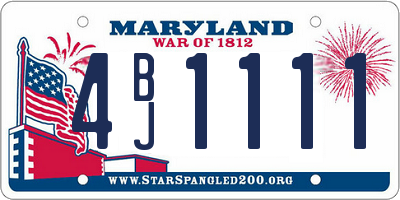 MD license plate 4BJ1111