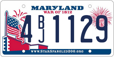 MD license plate 4BJ1129