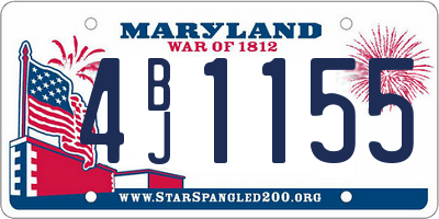 MD license plate 4BJ1155