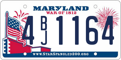 MD license plate 4BJ1164