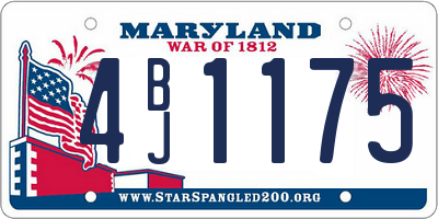 MD license plate 4BJ1175