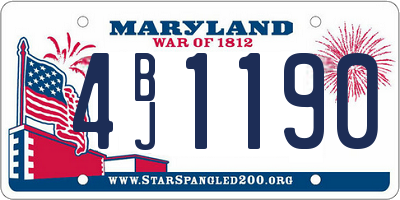 MD license plate 4BJ1190