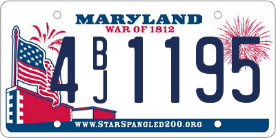MD license plate 4BJ1195