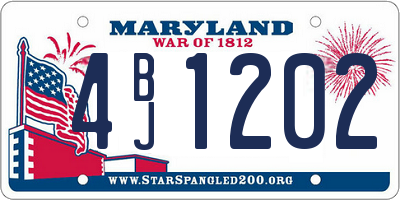 MD license plate 4BJ1202