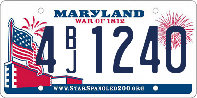 MD license plate 4BJ1240