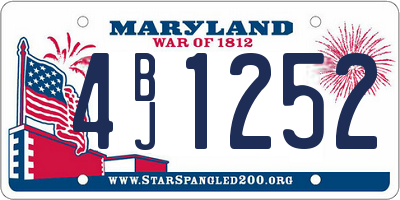 MD license plate 4BJ1252