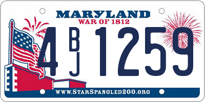MD license plate 4BJ1259