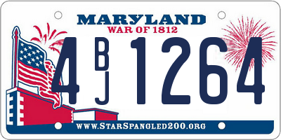 MD license plate 4BJ1264