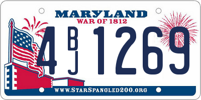 MD license plate 4BJ1269