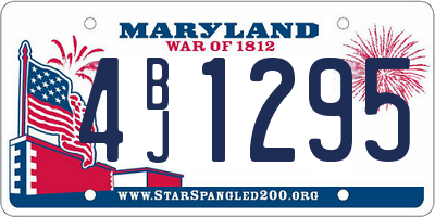 MD license plate 4BJ1295