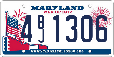 MD license plate 4BJ1306
