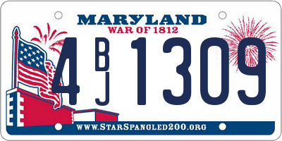 MD license plate 4BJ1309