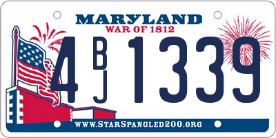 MD license plate 4BJ1339
