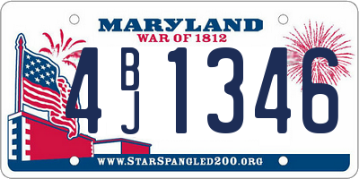 MD license plate 4BJ1346