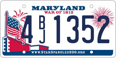 MD license plate 4BJ1352