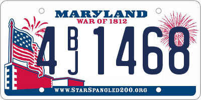 MD license plate 4BJ1468