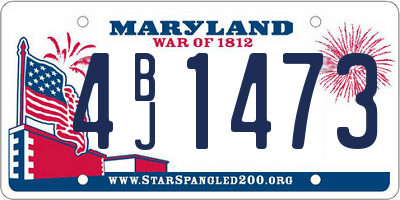 MD license plate 4BJ1473