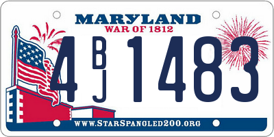 MD license plate 4BJ1483