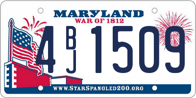 MD license plate 4BJ1509