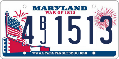 MD license plate 4BJ1513