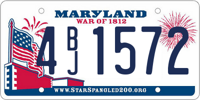 MD license plate 4BJ1572