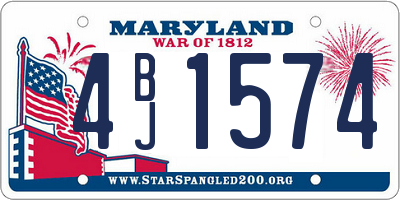 MD license plate 4BJ1574