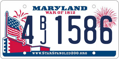 MD license plate 4BJ1586