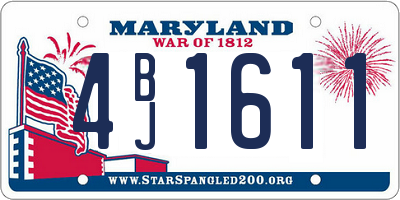 MD license plate 4BJ1611