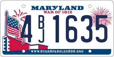 MD license plate 4BJ1635
