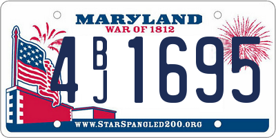 MD license plate 4BJ1695