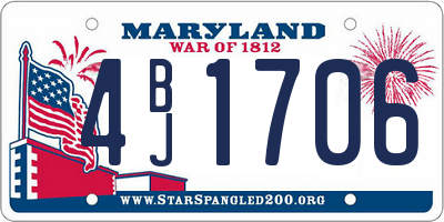 MD license plate 4BJ1706