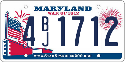 MD license plate 4BJ1712