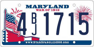 MD license plate 4BJ1715