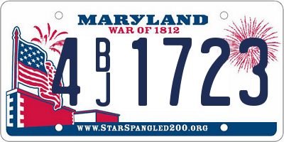 MD license plate 4BJ1723