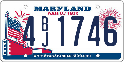 MD license plate 4BJ1746