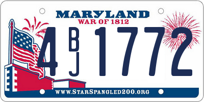 MD license plate 4BJ1772