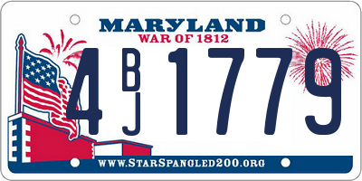 MD license plate 4BJ1779