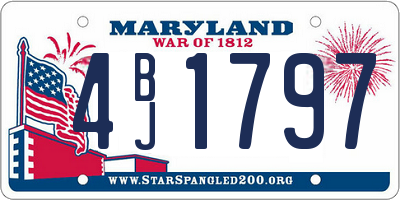 MD license plate 4BJ1797