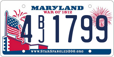 MD license plate 4BJ1799