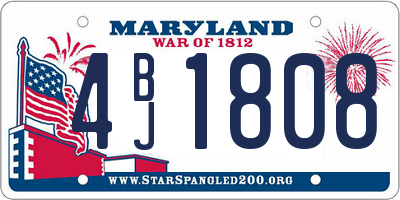 MD license plate 4BJ1808