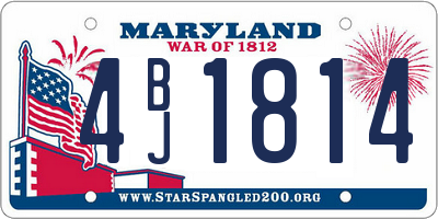 MD license plate 4BJ1814