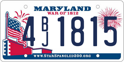 MD license plate 4BJ1815