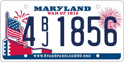 MD license plate 4BJ1856