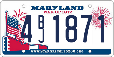 MD license plate 4BJ1871