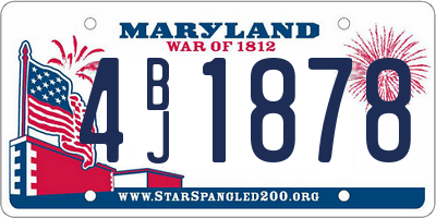 MD license plate 4BJ1878