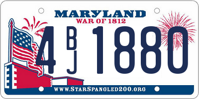 MD license plate 4BJ1880